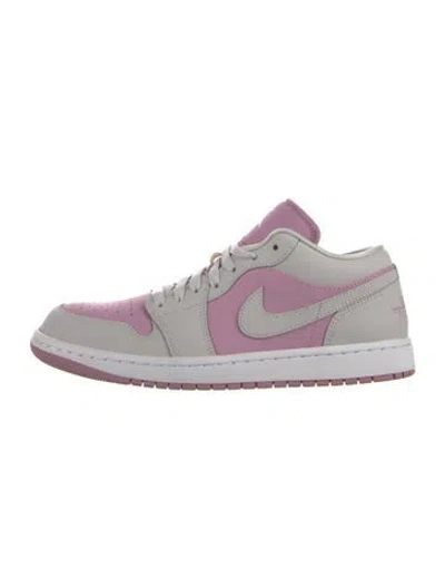 Pre-owned Jordan Leather Colorblock Pattern Sneakers In Multi