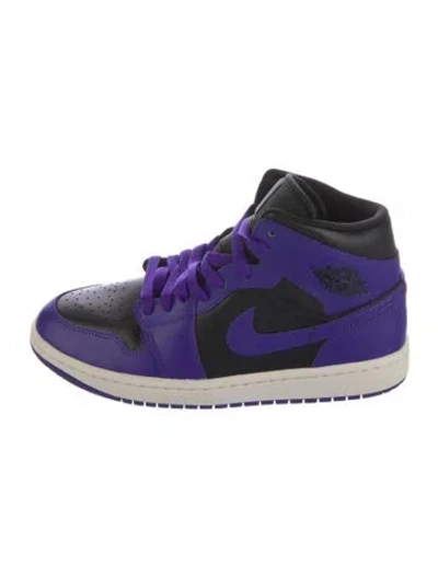 Pre-owned Jordan Leather Colorblock Pattern Sneakers In Multi