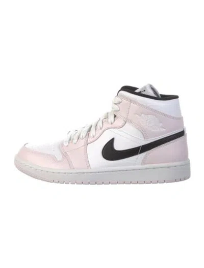 Pre-owned Jordan Leather Colorblock Pattern Sneakers In Pink