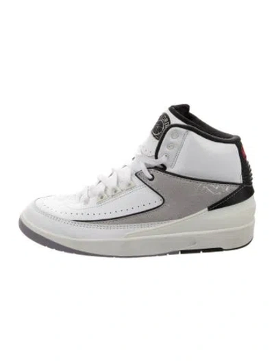 Pre-owned Jordan Leather Colorblock Pattern Sneakers In Silver
