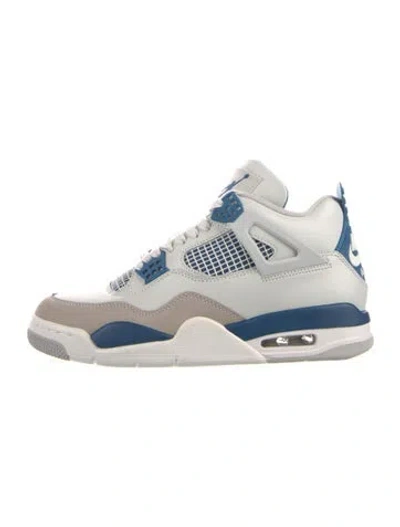 Pre-owned Jordan Leather Colorblock Pattern Sneakers W/ Tags In White