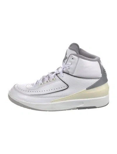 Pre-owned Jordan Leather Colorblock Pattern Sneakers In White
