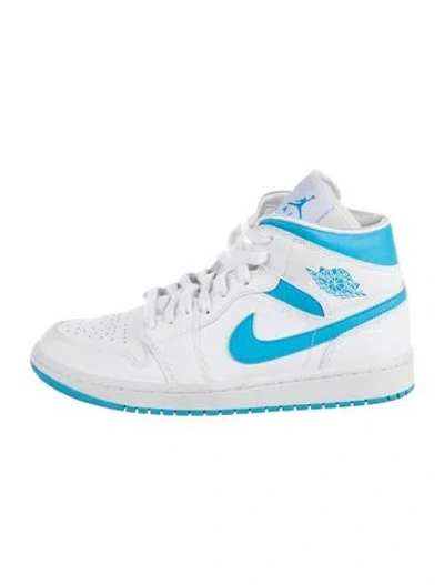 Pre-owned Jordan Leather Colorblock Pattern Sneakers In White