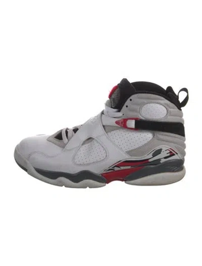Pre-owned Jordan Leather Colorblock Pattern Sneakers In White