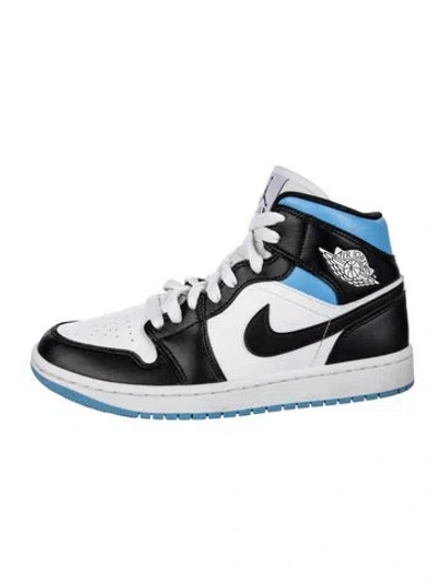 Pre-owned Jordan Leather Colorblock Pattern Wedge Sneakers In Blue