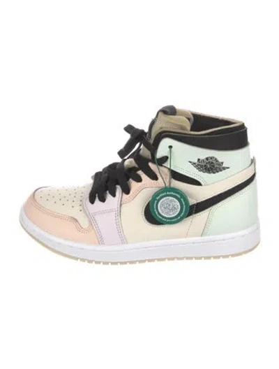 Pre-owned Jordan Leather Colorblock Pattern Wedge Sneakers In Neutral
