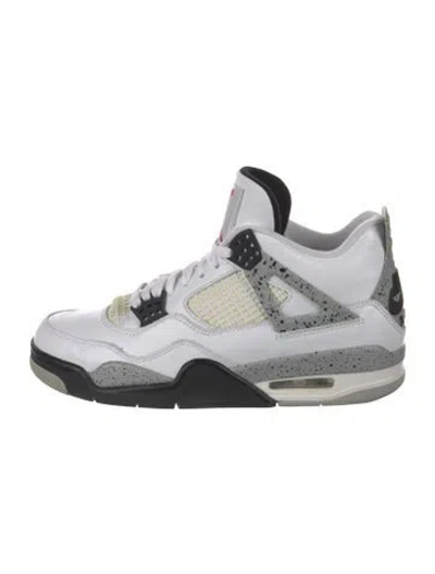 Pre-owned Jordan Leather Graphic Print Athletic Sneakers In Black/white