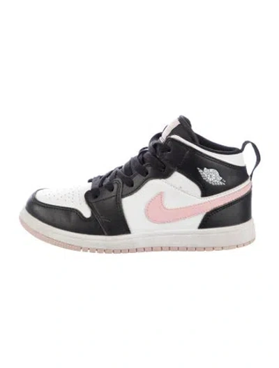 Pre-owned Jordan Kids' Leather High Top Sneaker In Black