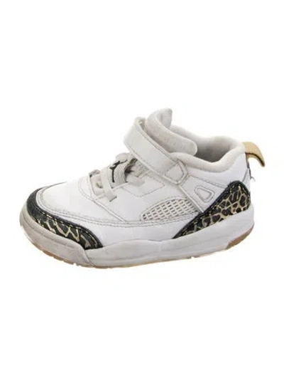 Pre-owned Jordan Kids' Leather High-top Sneakers In White