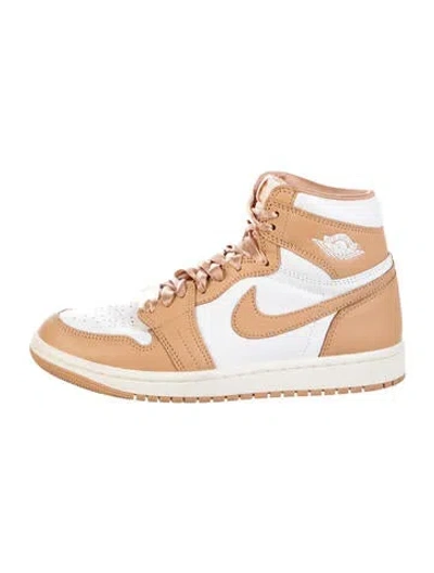 Pre-owned Jordan Leather Lasercut Accents Sneakers In Neutrals