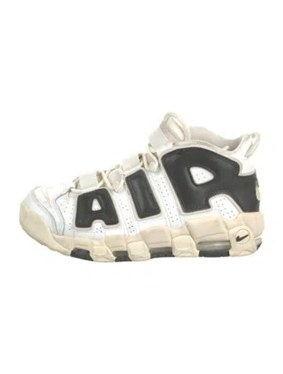 Pre-owned Jordan Leather Printed Chunky Sneakers In White