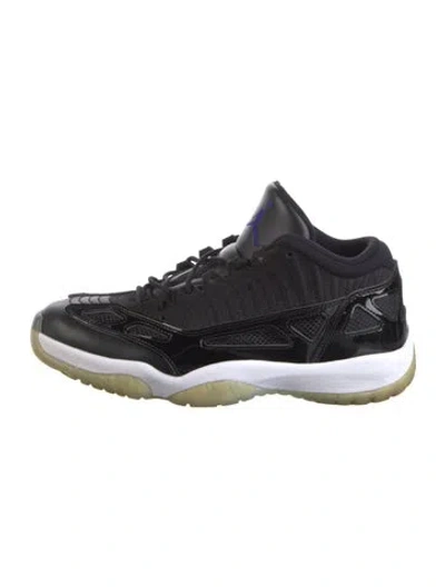 Pre-owned Jordan Leather Printed Sneakers In Black