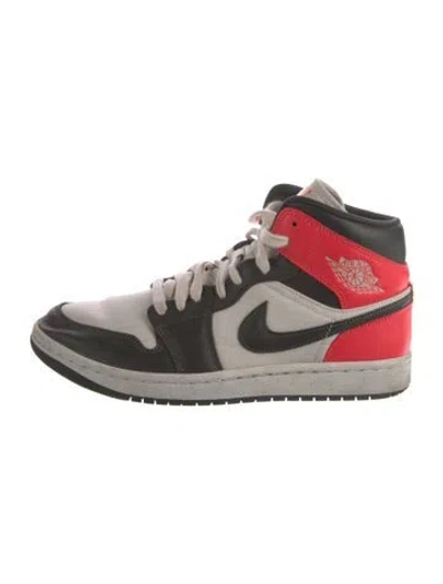 Pre-owned Jordan Leather Printed Wedge Sneakers In Multi