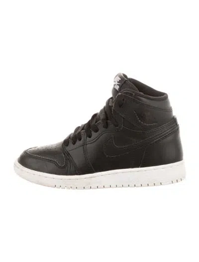 Pre-owned Jordan Babies' Leather Sneakers In Black