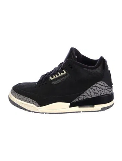 Pre-owned Jordan Leather Sneakers In Black