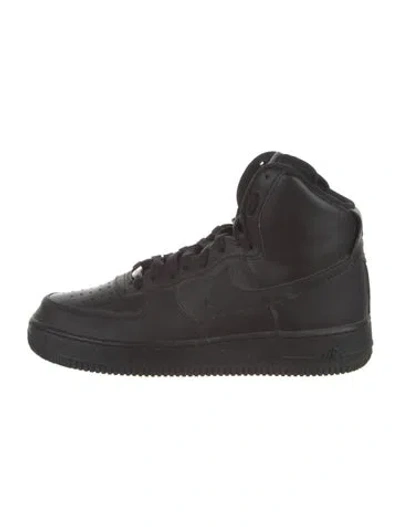 Pre-owned Jordan Leather Sneakers In Black