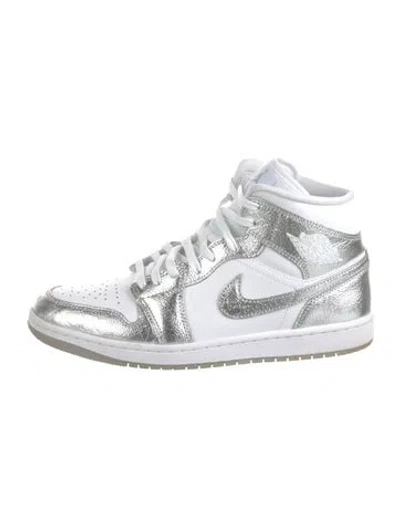 Pre-owned Jordan Leather Sneakers In Gray