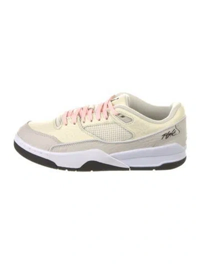 Pre-owned Jordan Leather Sneakers In Gray