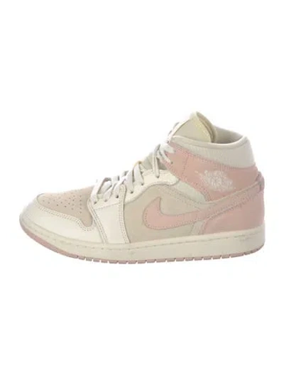 Pre-owned Jordan Leather Sneakers In Neutral