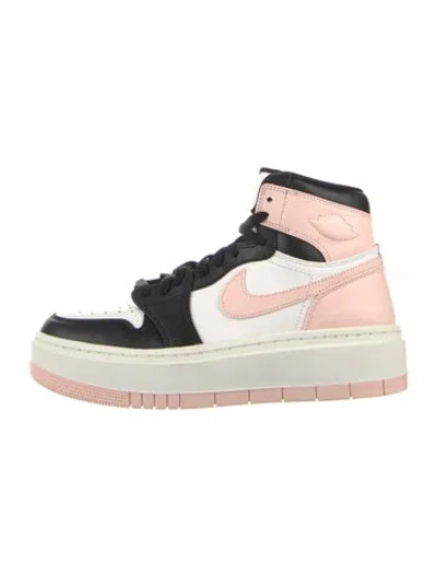 Pre-owned Jordan Leather Sneakers In Pink