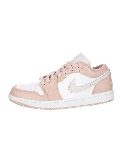 Pre-owned Jordan Leather Sneakers In Pink