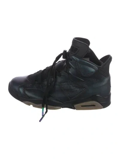 Pre-owned Jordan Leather Sneakers In Purple