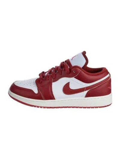 Pre-owned Jordan Leather Sneakers In Red