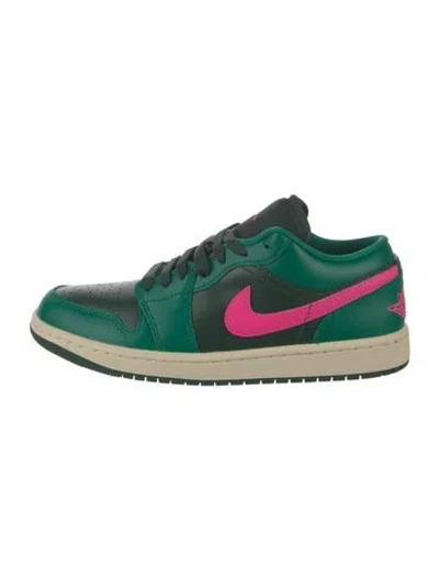 Pre-owned Jordan Leather Sneakers W/ Tags In Green