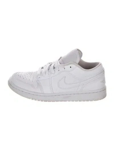 Pre-owned Jordan Leather Sneakers In White