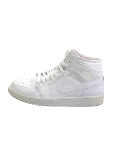 Pre-owned Jordan Leather Sneakers In White