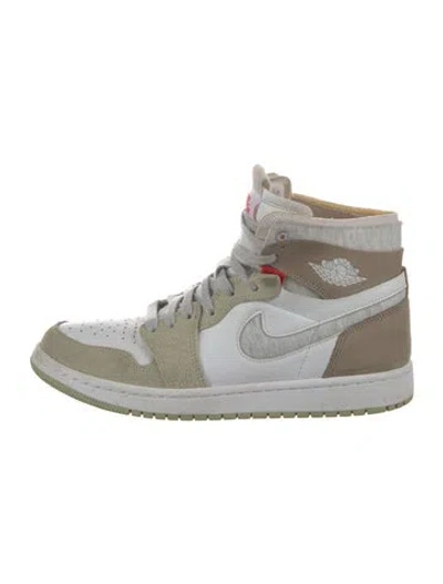 Pre-owned Jordan Leather Wedge Sneakers In Neutral
