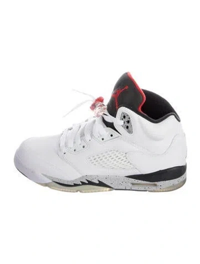 Pre-owned Jordan Leather Wedge Sneakers In White