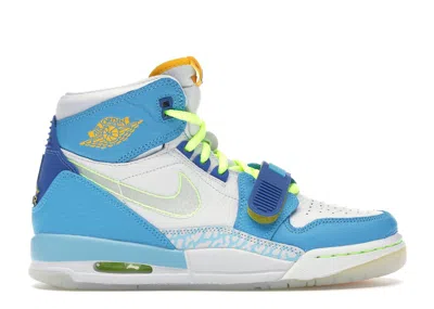 Pre-owned Jordan Legacy 312 Fly Sneakers In Blue Lagoon/clear/team Royal