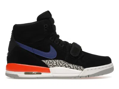 Pre-owned Jordan Legacy 312 Knicks Sneakers In Black/rush Blue/brilliant Orange