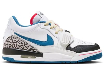 Pre-owned Jordan Legacy 312 Low Industrial Blue Sneakers In White/black