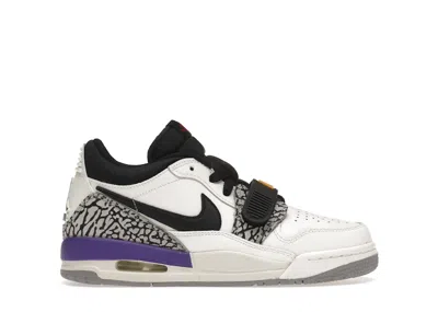 Pre-owned Jordan Legacy 312 Low Lakers Sneakers In Summit White/varsity Red/black