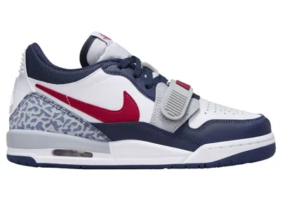 Pre-owned Jordan Legacy 312 Low Olympic Sneakers In White/midnight Navy Blue/wolf Grey