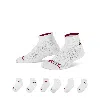 Jordan Legend Kids' Ankle Socks Box Set (6-pairs) In White