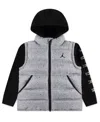 Jordan Big Boys Layered-look Hooded Jacket In Multi