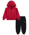 Jordan Boys Infant   Brooklyn Fleece Full-zip Hoodie Set In Red