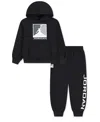 Jordan Little Boys 2-piece Essentials Fleece Baseline Hoodie And Pants Set In Black