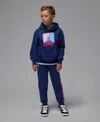Jordan Little Boys 2-piece Essentials Fleece Baseline Hoodie And Pants Set In Blue