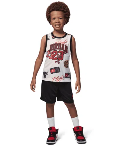 Jordan Kids' Little Boys 2-piece Jersey Set In Black