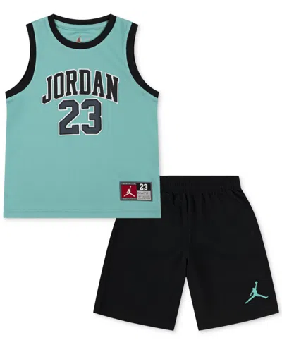 Jordan Kids' Little Boys 23 Jersey 2-piece Set In Black