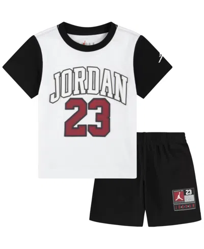 Jordan Kids' Little Boys 23 Tee And Shorts Set In Black