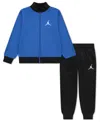 Jordan Little Boys Air Tricot Jacket And Pants, 2 Piece Set In Blue
