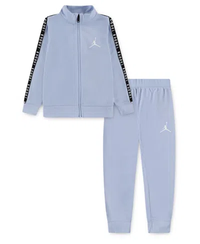 Jordan Kids' Little Boys Air Tricot Jacket And Pants, 2 Piece Set In Hydrogen Blue
