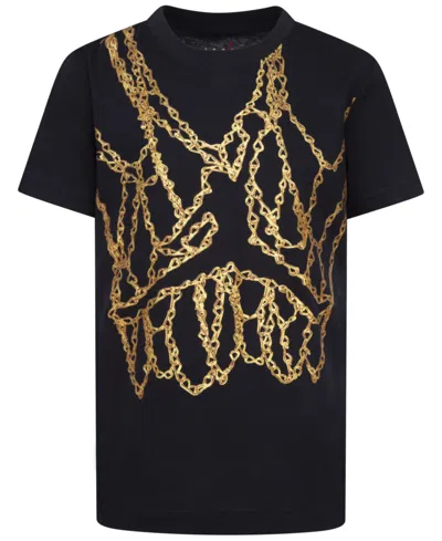 Jordan Kids' Little Boys Chain Short Sleeve T-shirt In Black