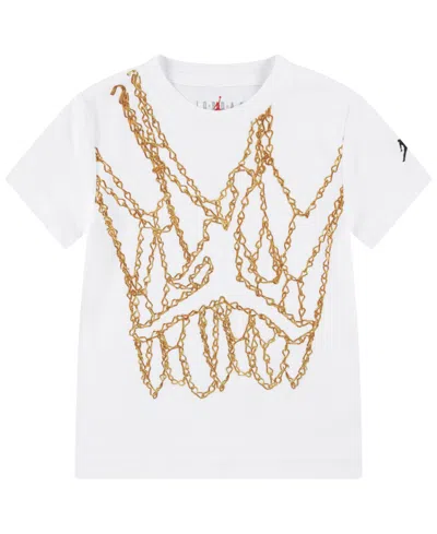 Jordan Kids' Little Boys Chain Short Sleeve T-shirt In White