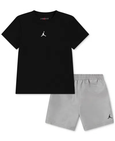 Jordan Kids' Little Boys Dri-fit Jumpman Woven Play Jersey T-shirt & Mesh Shorts, 2 Piece Set